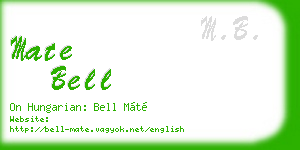 mate bell business card