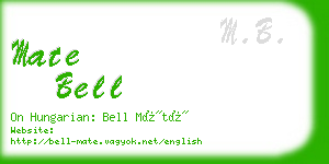mate bell business card